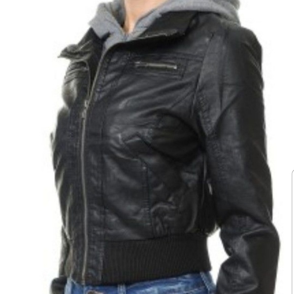 Ambiance Apparel PU Leather Coat - Picture 3 of 5